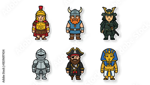 Set of Colorful Lego Minifigures in Fantasy and Medieval Costumes for Creative Play and Advertising