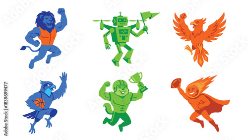 Colorful Cartoon Superheroes Collection for Kids and Entertainment