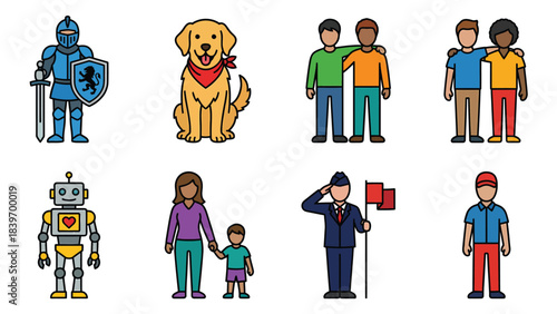 Diverse Group of Business Professionals Friendly Robot and Healthcare Worker in a Modern Workplace