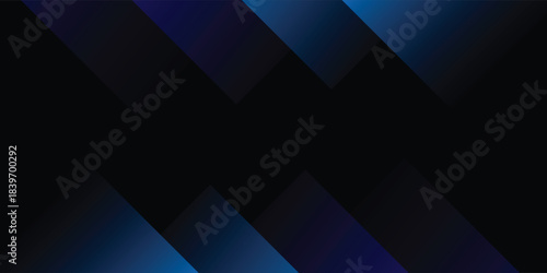 Dark abstract background with diagonal blue and black geometric shapes creating a modern and dynamic visual effect.