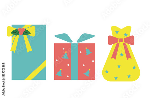 クリスマスプレゼントのかわいいイラスト