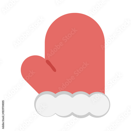 サンタ手袋のシンプルでかわいいイラスト