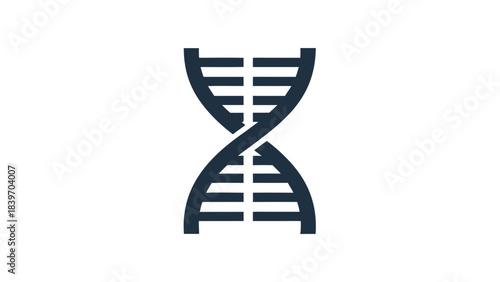 dna strand on white background