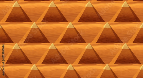 Seamless pattern of stylized mountain peaks with snow caps abstract geometric background for design representing nature and adventure