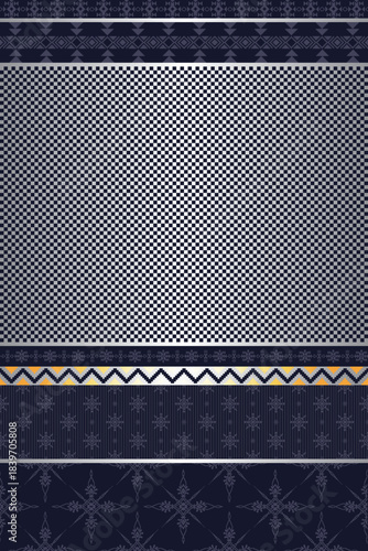 Tribal black and white fabric texture