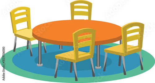 cafe table and chairs