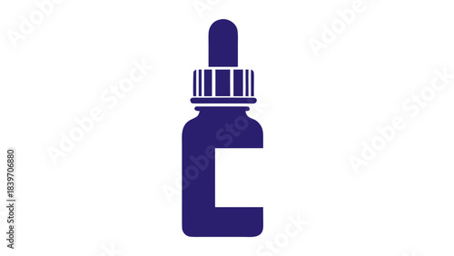 Deep Purple Dropper Bottle With Blank Label On Black Background And Dramatic Lighting Symbolizing Liquids Or Medicine
