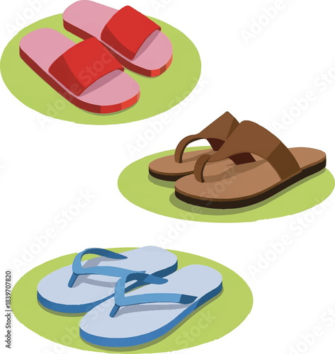 flip flops isolated on white background