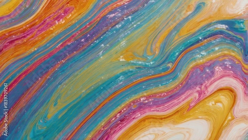 Vibrant Swirling Colors Abstract Fluid Art Background.
