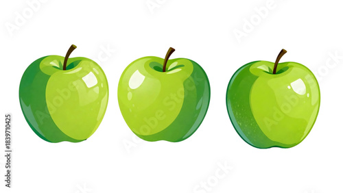 green apples isolated
