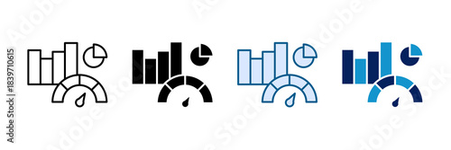 Performance Dashboard Icon Set Multiple Style Collection