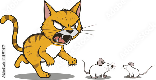 vector illustration of a cat