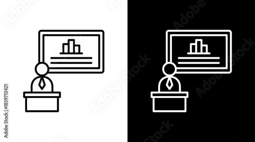 Explaining Outline White Icon Set Design