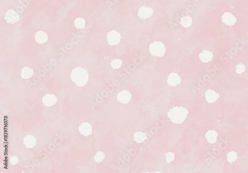 手描きドット背景（ピンク×白）
