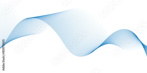 simple blue white blend wave line design for banner poster background.