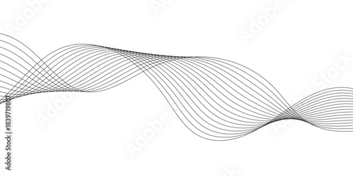 simple black blend wave line design for banner poster background.