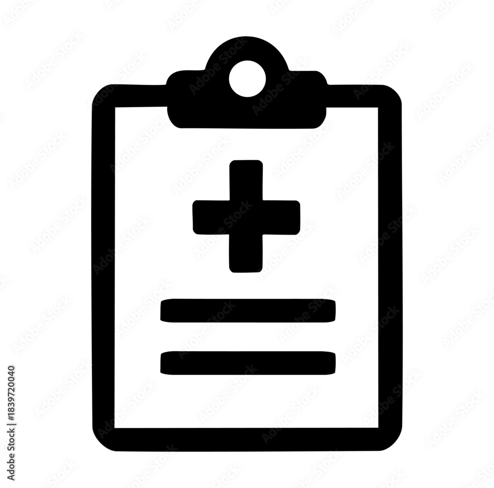 Fototapeta premium Cartoon Icon Healthcare Document Medic Simple Digital Design