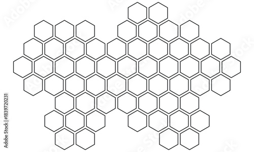 simple black outline honeycomb pattern art for banner poster background.