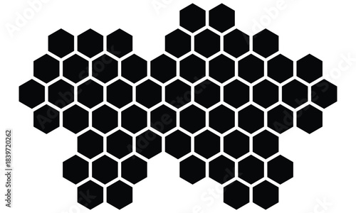 simple black honeycomb pattern art for banner poster background.