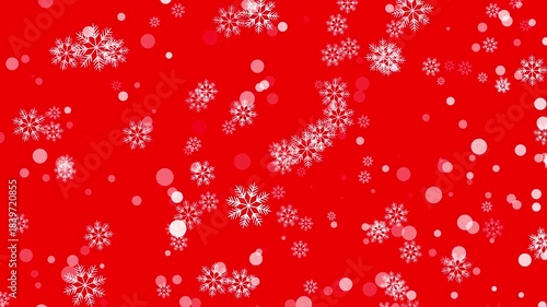 Snowflakes Falling Animation on Winter Cold Background. Soft Snowfall Effect, Frosty Winter Particles. 4K Motion Graphics