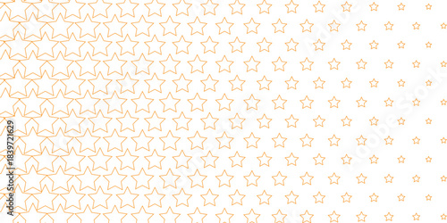 simple orange outline star halftone pattern for banner poster background.