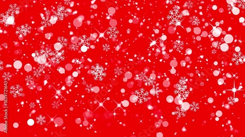 Snowflakes Falling Animation on Winter Cold Background. Soft Snowfall Effect, Frosty Winter Particles. 4K Motion Graphics