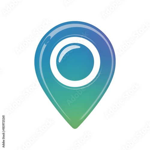 Gradient location pin icon with a white interior circle on black background Free Download Gradient location pin icon with a white interior circle on black background - GFXLoad