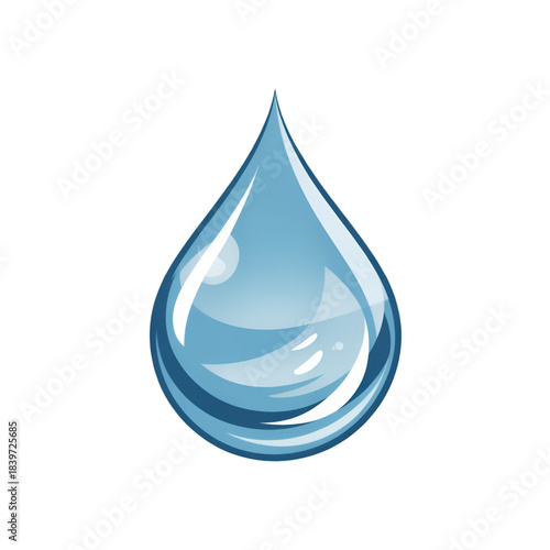 A single glistening water droplet against a stark black background