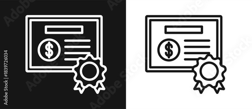 Bonds Outline style In White And Black Background