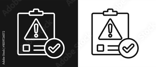 Contingency Outline style In White And Black Background