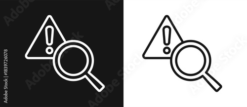 Identification Outline style In White And Black Background