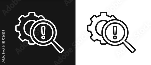 Failure Outline style In White And Black Background