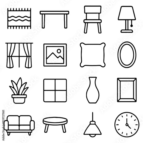 Home Decor Lineup: A curated selection of interior design elements, meticulously arranged to showcase a variety of home decor accessories. 