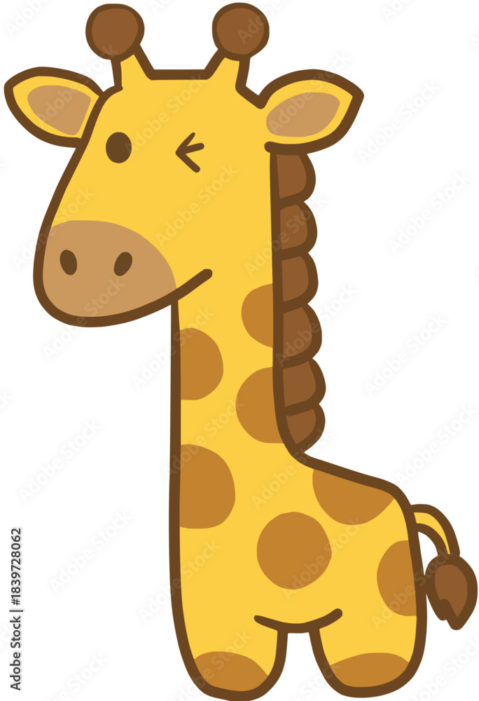 Fototapeta premium giraffe cartoon illustration
