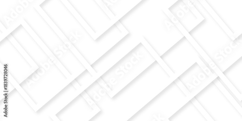 Abstract vector gray and white tech technology transparent square rectangle shape. seamless geometry paper triangle background. Space design concept. Decorative web layout template banner design.