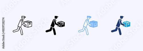 Courier Icon Set Multiple Style Collection Element For Design