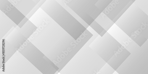 Abstract vector gray and white tech technology transparent square rectangle shape. seamless geometry paper triangle background. Space design concept. Decorative web layout design.