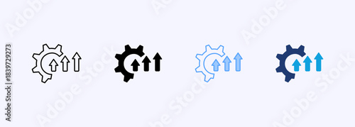 Advancement Icon Set Multiple Style Collection Element For Design