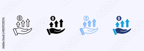 Profitability Icon Set Multiple Style Collection Element For Design