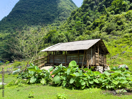 Farm cabin in the mountains