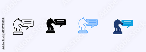 Strategy Communication Icon Set Multiple Style Collection Element For Design