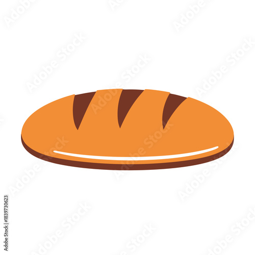 loaf of bread isolated on white background