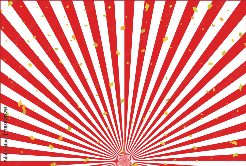 Fototapeta premium 日の出 金 和柄 年賀状 背景