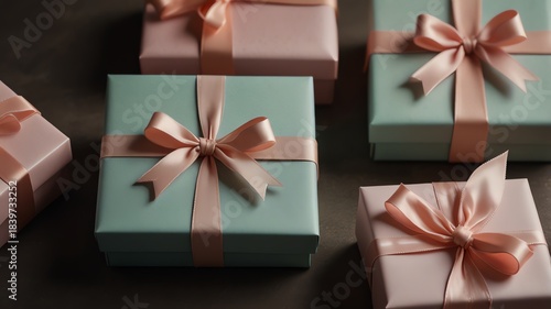 gift box on black background