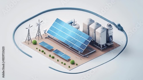 Miniature model of a sustainable energy facility