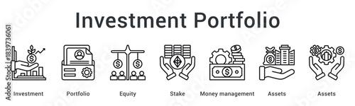 Investment portfolio diversifies equity stakes with money management strategies across various assets and holdings.