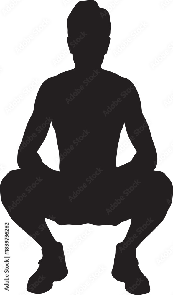 Fototapeta premium Human vector silhouette illustration representing a person standing, ideal for various design projects