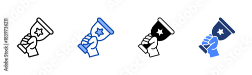 Success icon set multiple style collection