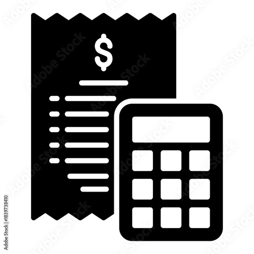 Expense and bill calculation icons