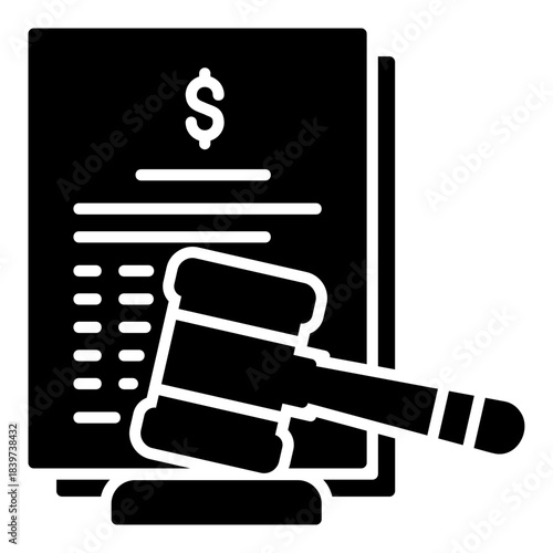 Financial law and policy icons